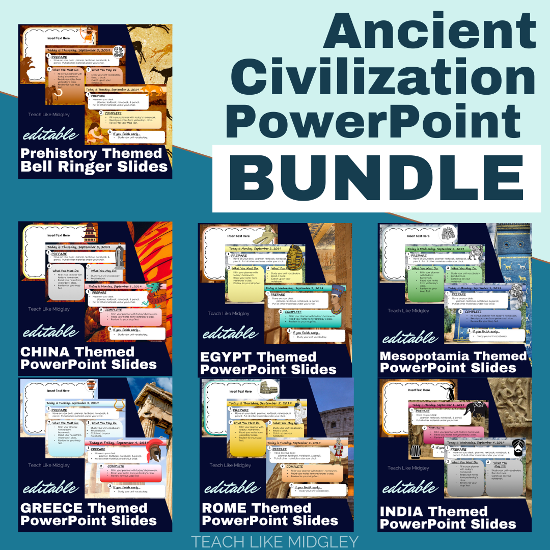 Ancient Civilization Themed Power Point Slides | Teach Like Midgley
