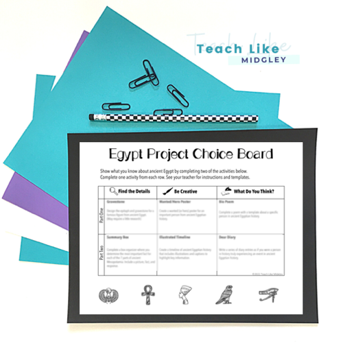Ancient Egypt project ideas