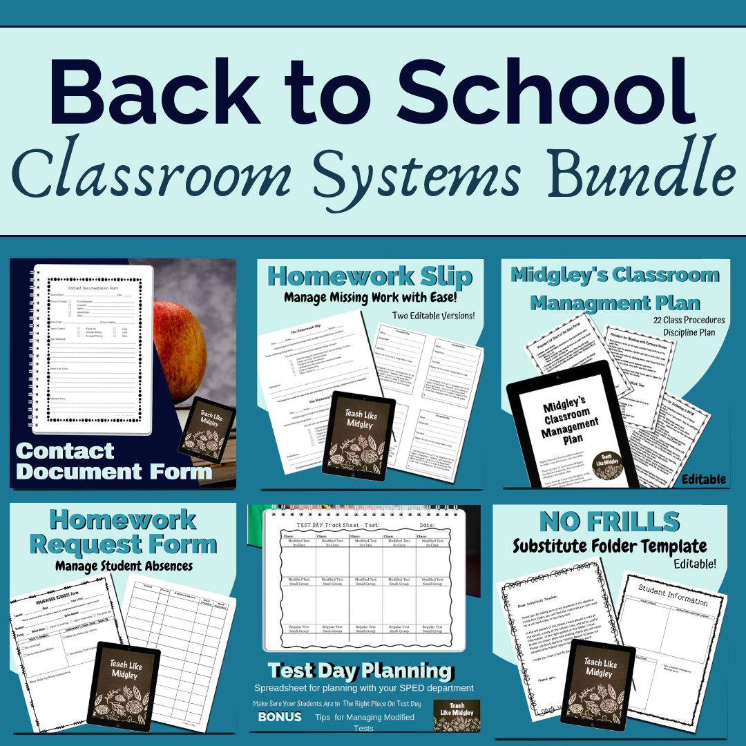Back to School: Classroom Systems Bundle