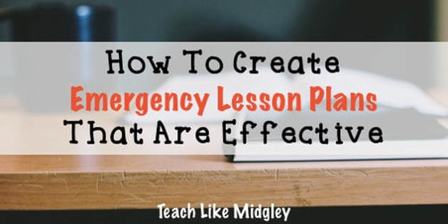 emergency lesson plan template