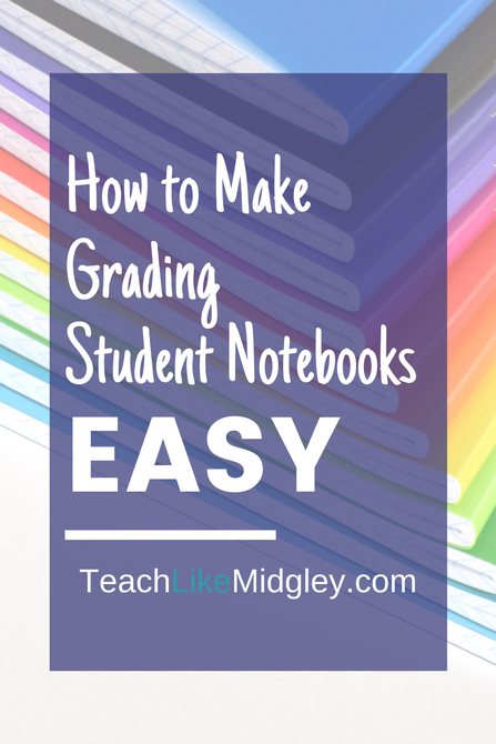 Find time to grade student notebooks