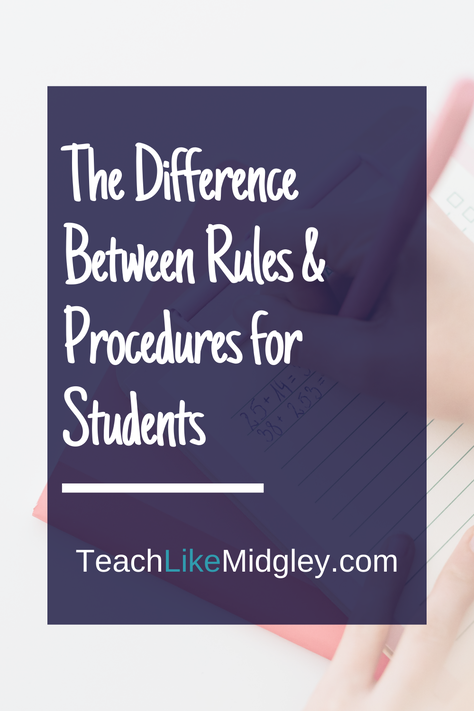 Rules and Procedures for Students