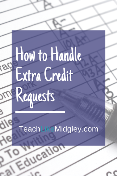 How to handle extra credit requests