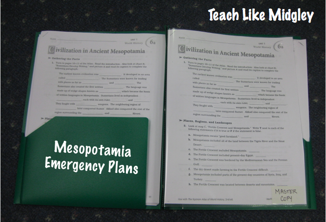 Mesopotamia Emergency Plans